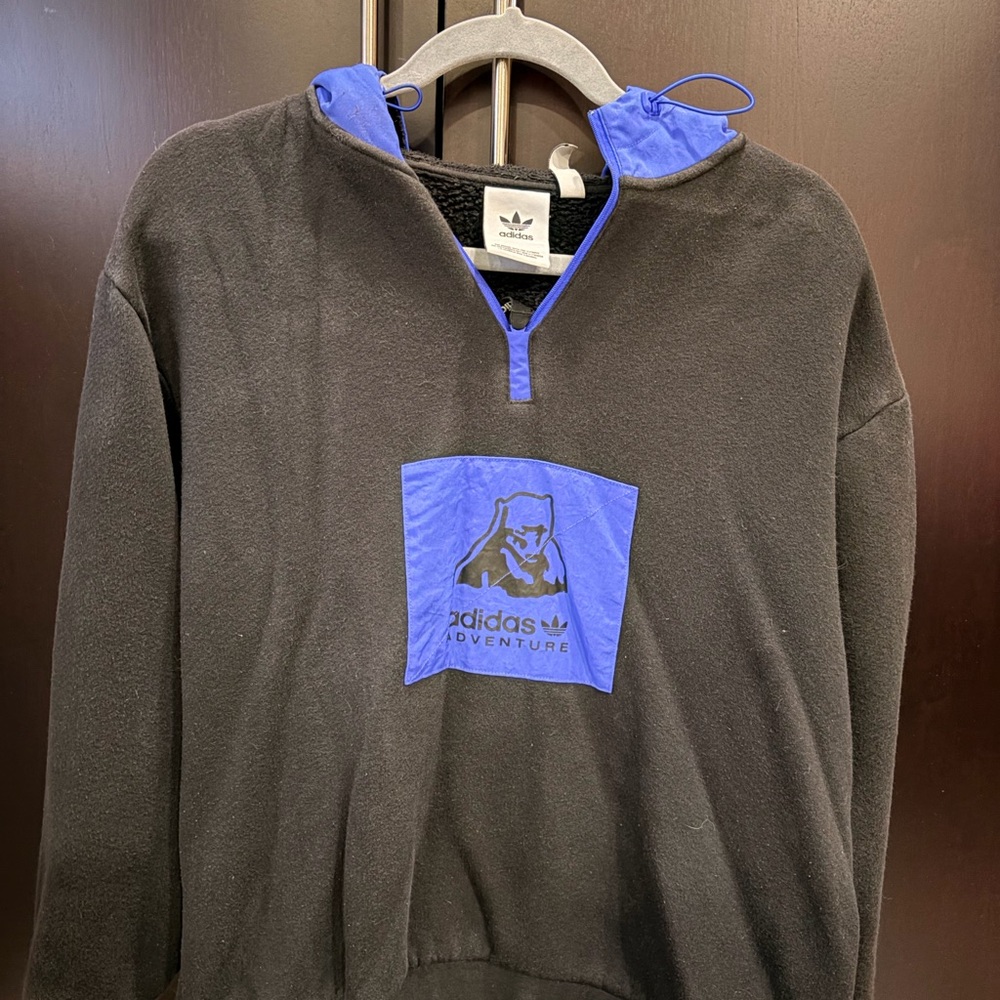 Adidas Black and Blue Pullover